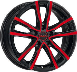 MAK Milano Black and Red 17x7 +35 5x100mm 72mm