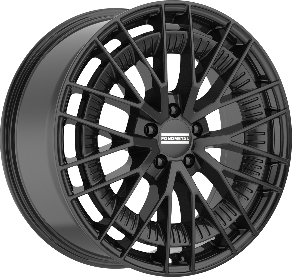 Fondmetal Kari Gloss Black 20x8.5 +34 5x112mm 66.5mm - Wheelwiz