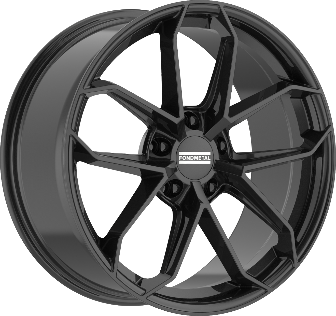 Fondmetal Zelos Gloss Black 21x9.5 +46 5x130mm 71.6mm - Wheelwiz