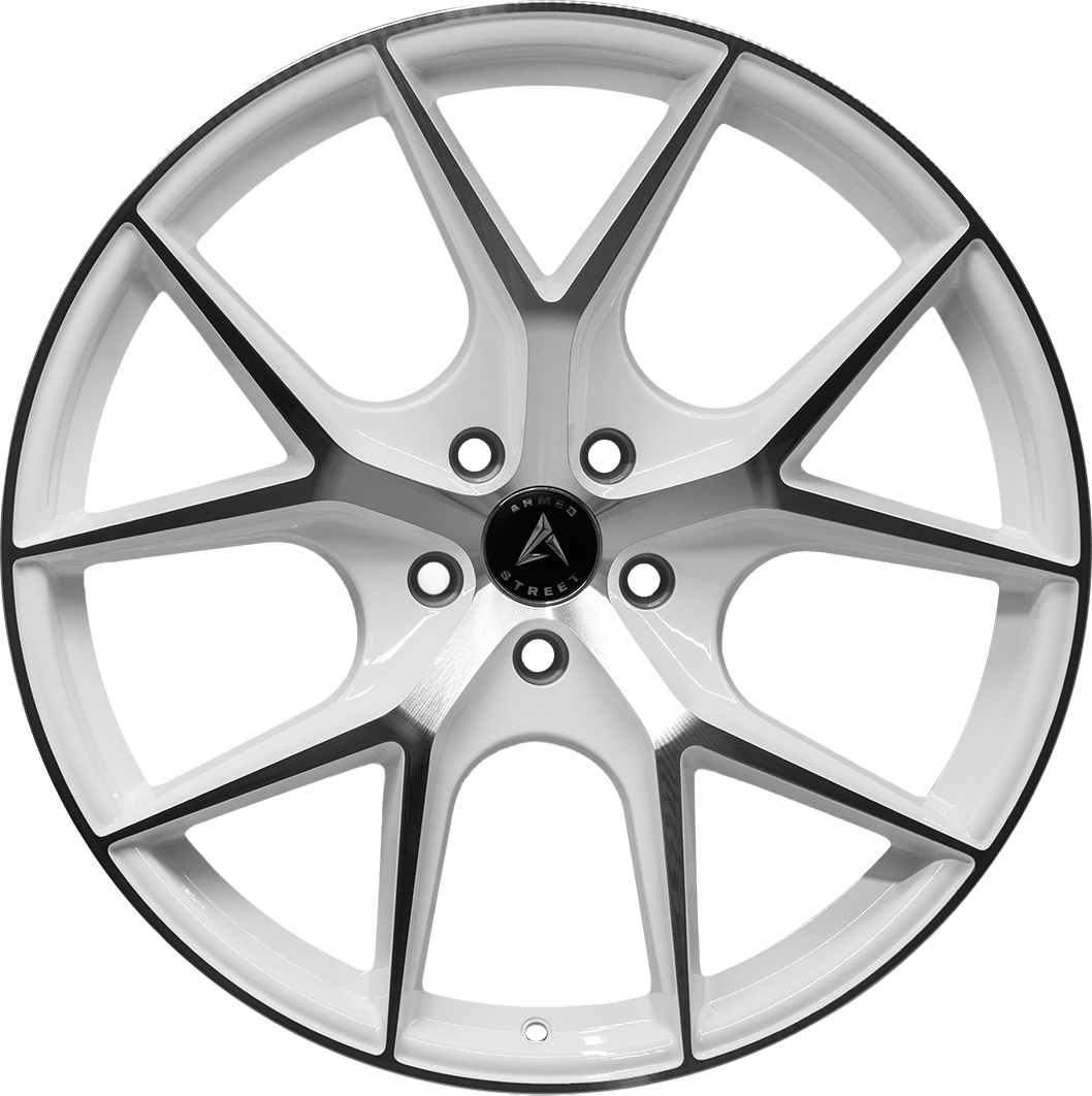 Armed Wheels Sniper Gloss White Machined 20x9 +32 5x127mm 74.1mm - Wheelwiz