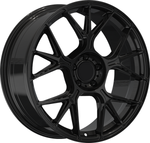 YKW Replica MR4 Gloss Black 18x8 +35 5x114.3mm 67.1mm - Wheelwiz