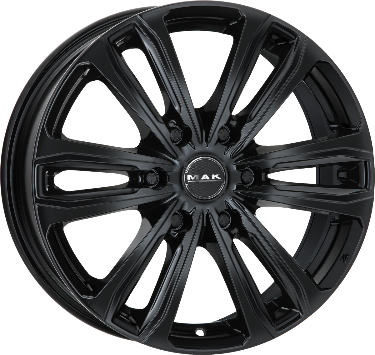 MAK SAFARI 6 Gloss Black 20x8.5 +60 6x130mm 84.1mm - Wheelwiz