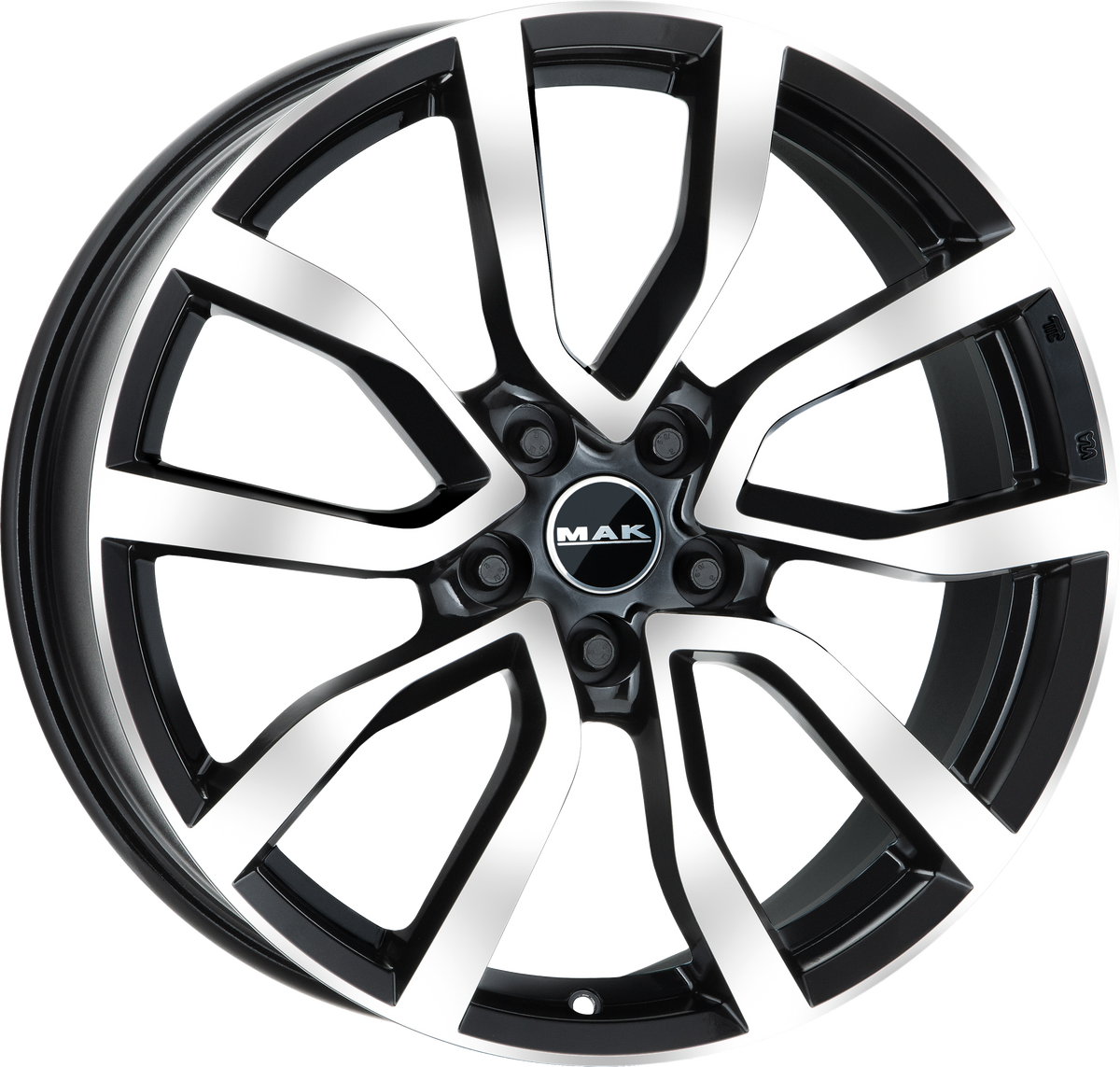 MAK Midlands Black Mirror 21x8.5 +40 5x112mm 66.6mm - Wheelwiz