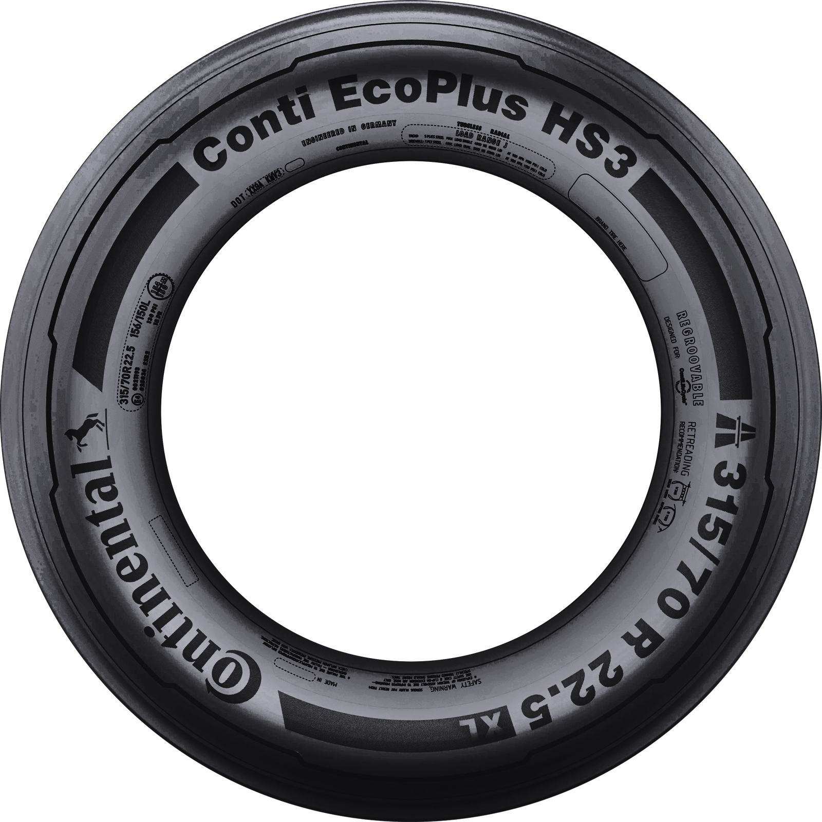 Continental EcoPlus HS3 285/75R24.5 - Wheelwiz