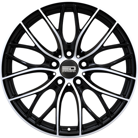 Euro Design Camillo Gloss Black Machined 18x8 +35 5x120mm 72.6mm - Wheelwiz