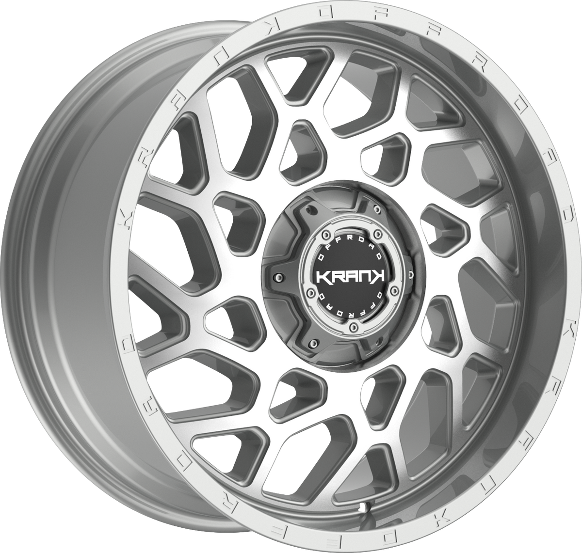 Krank Ambush Brushed Aluminum 20x12 -44 6x135|6x139.7mm 108mm - Wheelwiz
