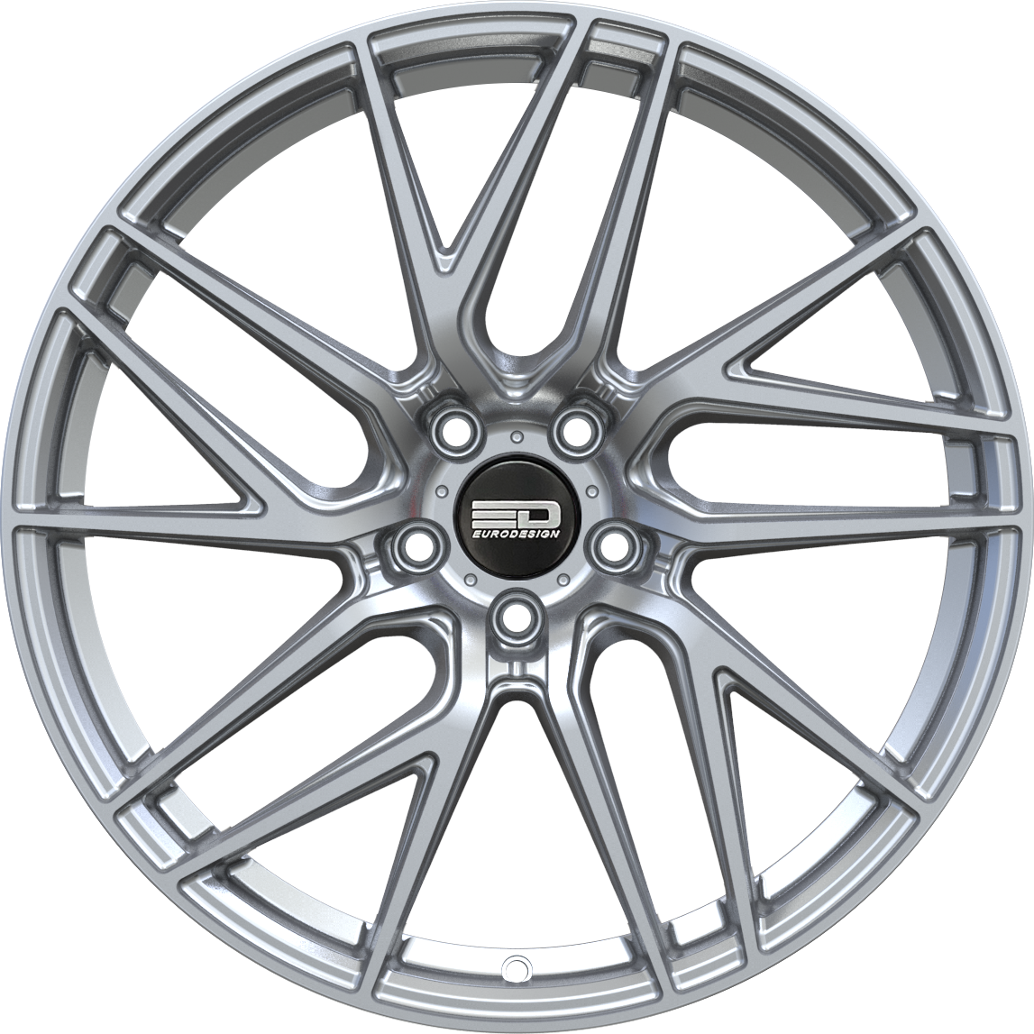 Euro Design Tech - EFS Silver 17x7.5 +35 5x100|5x105|5x110|5x112|5x115|5x118|5x108|5x114.3|5x98mm 72.6mm - WheelWiz