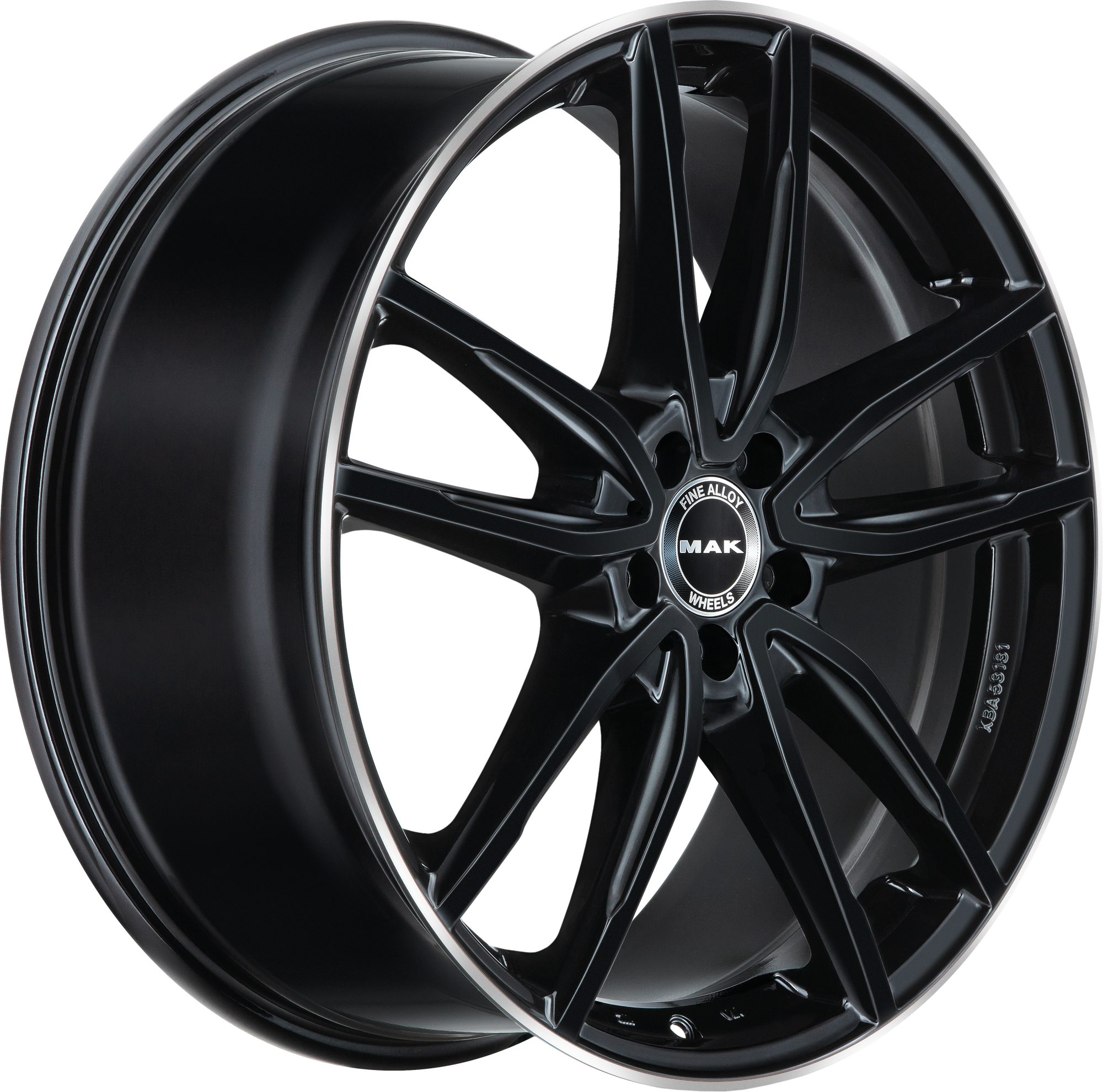 MAK Evo Gloss Black Mirror Ring 18x8 +48 5x112mm 66.6mm