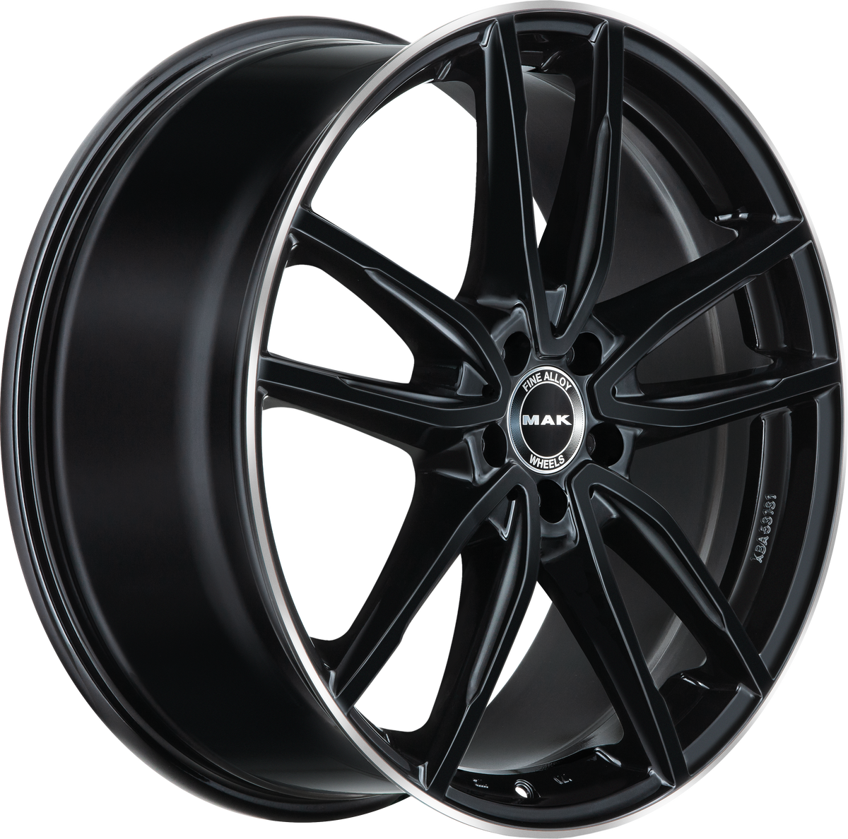 MAK Evo Gloss Black Mirror Ring 20x9 +57 5x112mm 66.6mm - Wheelwiz