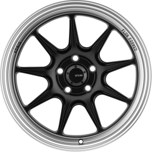 Konig Countergram Matte Black w/ Matte Machined Lip 18x8.5 +43 5x112mm 66.6mm - WheelWiz