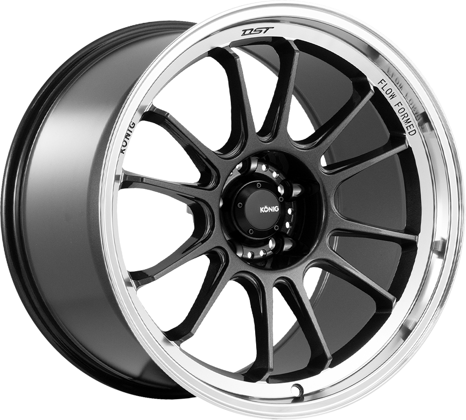 Konig Hypergram Metallic Carbon W/ Machined Lip 18x8.5 +45 5x114.3mm 73.1mm - Wheelwiz