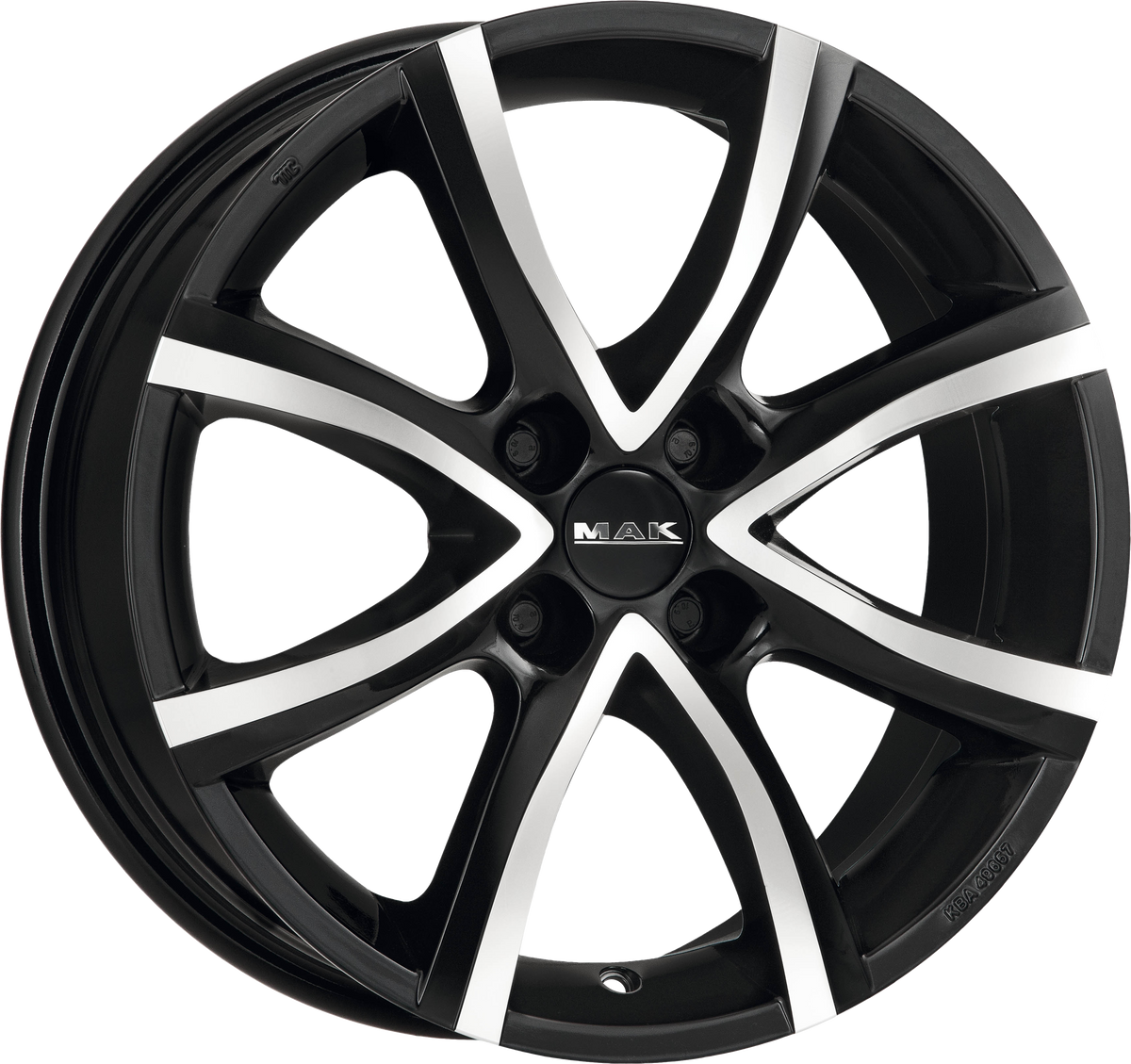 MAK ANTIBES 4 Black w/ Mirrored Face 16x7 +40 4x100mm 60.1mm - Wheelwiz