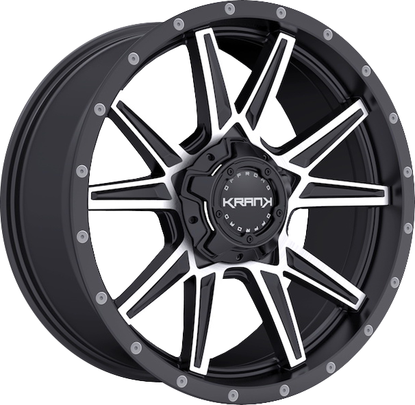 Krank Cylinder Gloss Black w/ Machined Face 18x9 +18 5x127|5x139.7mm 77.8mm - Wheelwiz