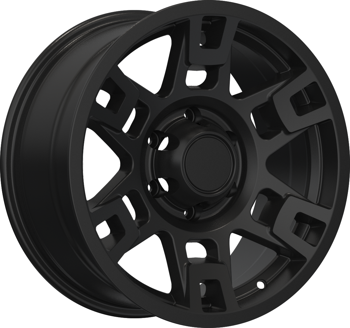 YKW Replica TR2 Matte Black 17x8 +5 6x139.7mm 106.1mm