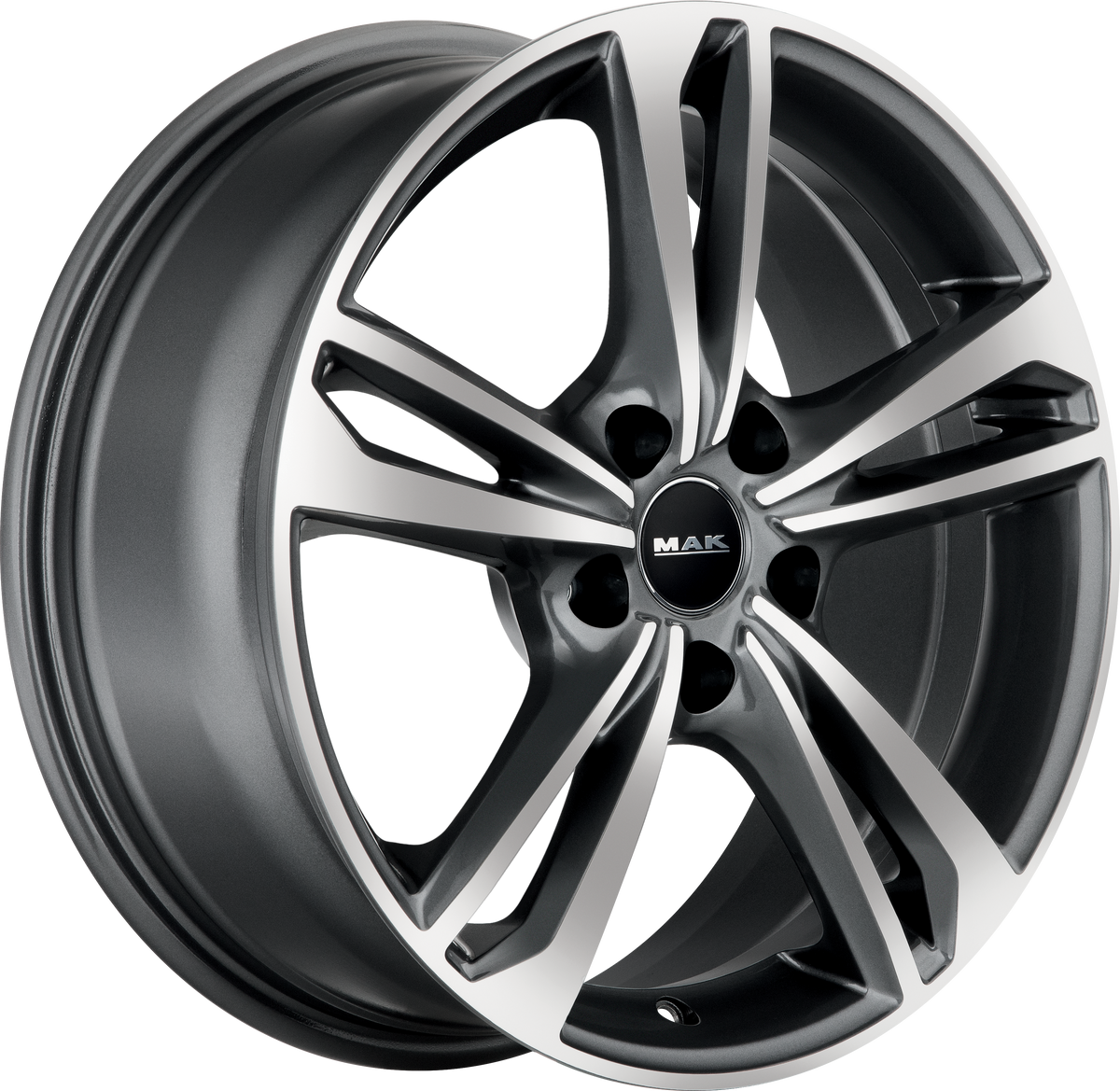 MAK Emblema Gunmetal w/ Mirror Face 16x6.5 +45 5x112mm 57.1mm - Wheelwiz