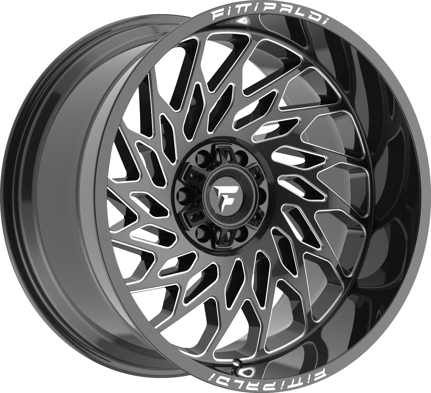 Fittipaldi FA20BM Gloss Black Milled 22x12 -44 8x180mm 124.3mm