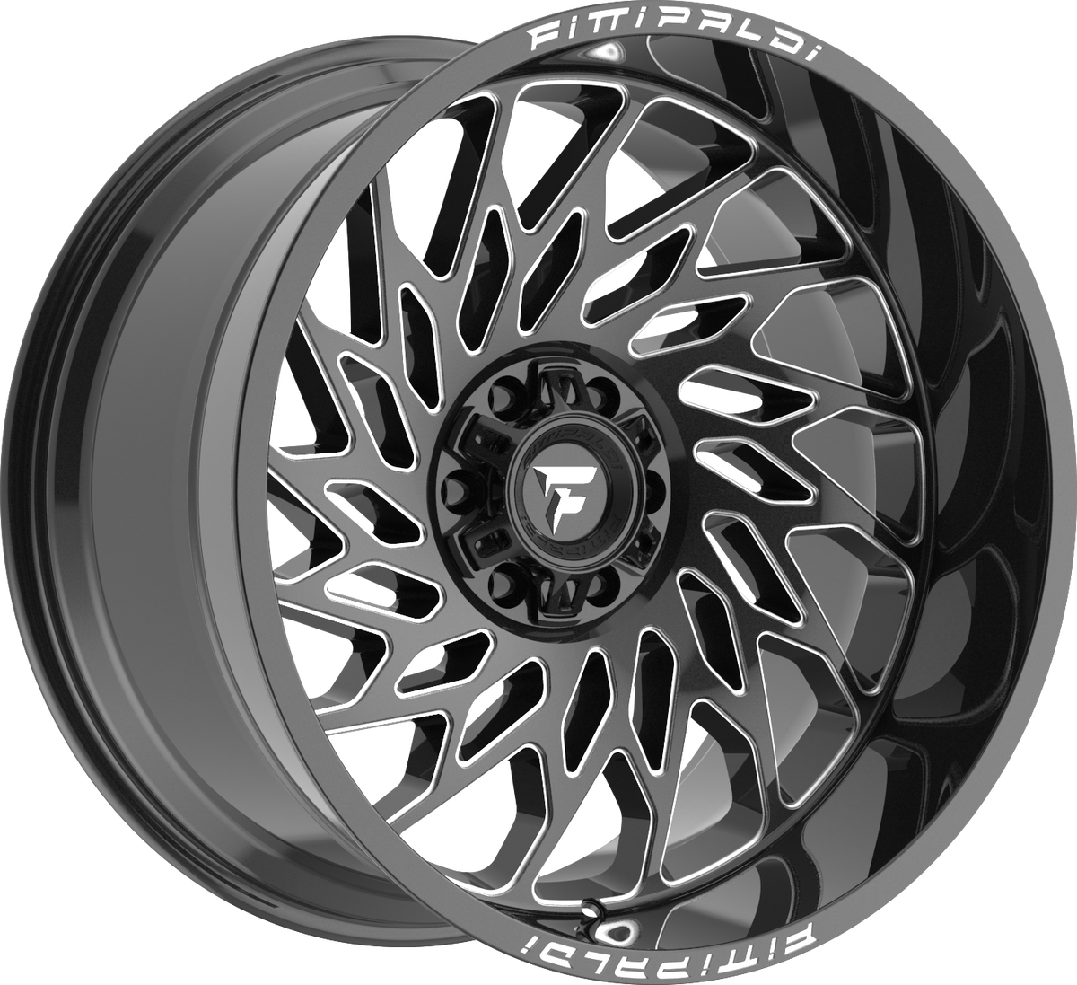 Fittipaldi FA20BM Gloss Black Milled 22x12 -44 8x180mm 124.3mm