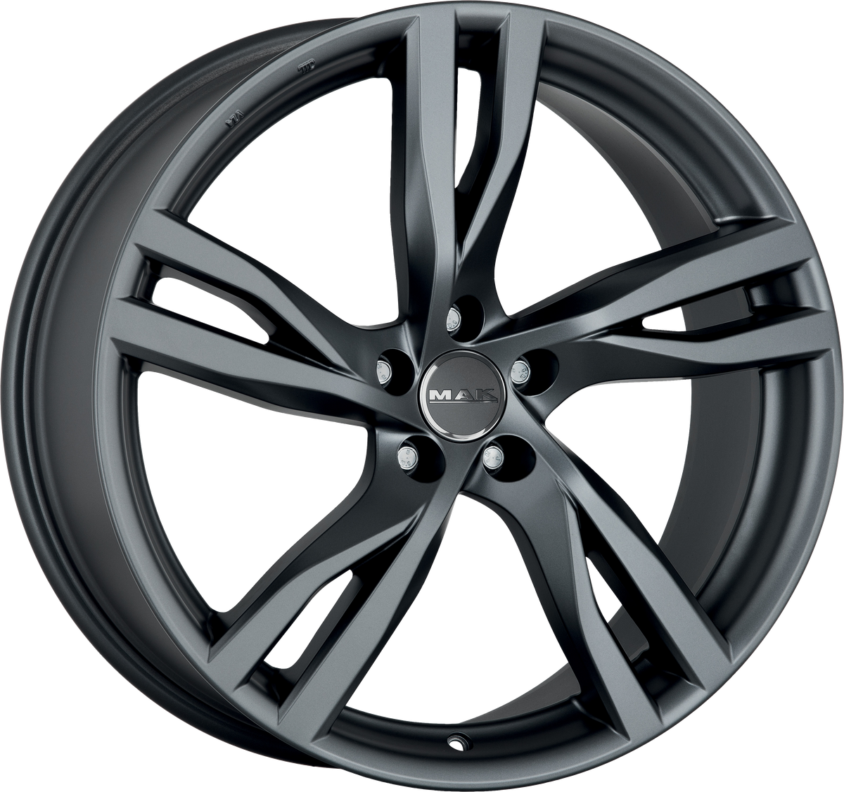 MAK Stockholm Matte Titanium 18x8 +50 5x112mm 57.1mm - Wheelwiz