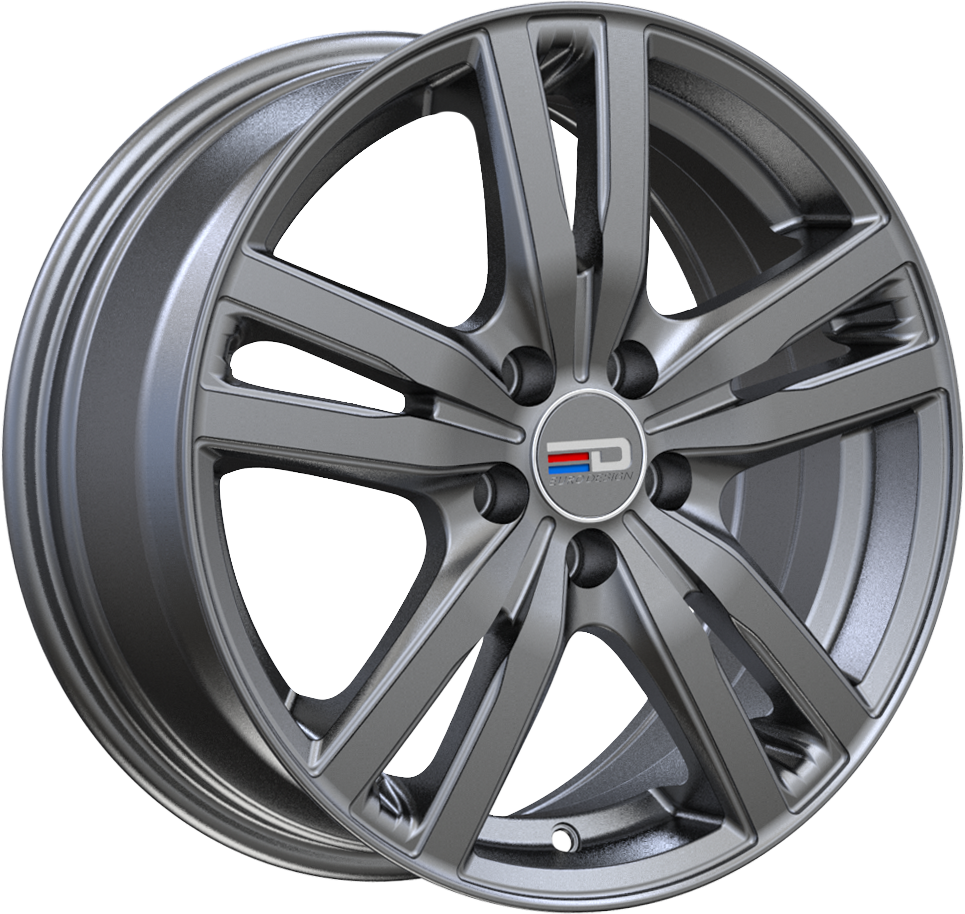 Euro Design Ottano - EFS Matte Gunmetal 16x6.5 +35 4x100|4x108|4x114.3|4x98mm 67.1mm - Wheelwiz