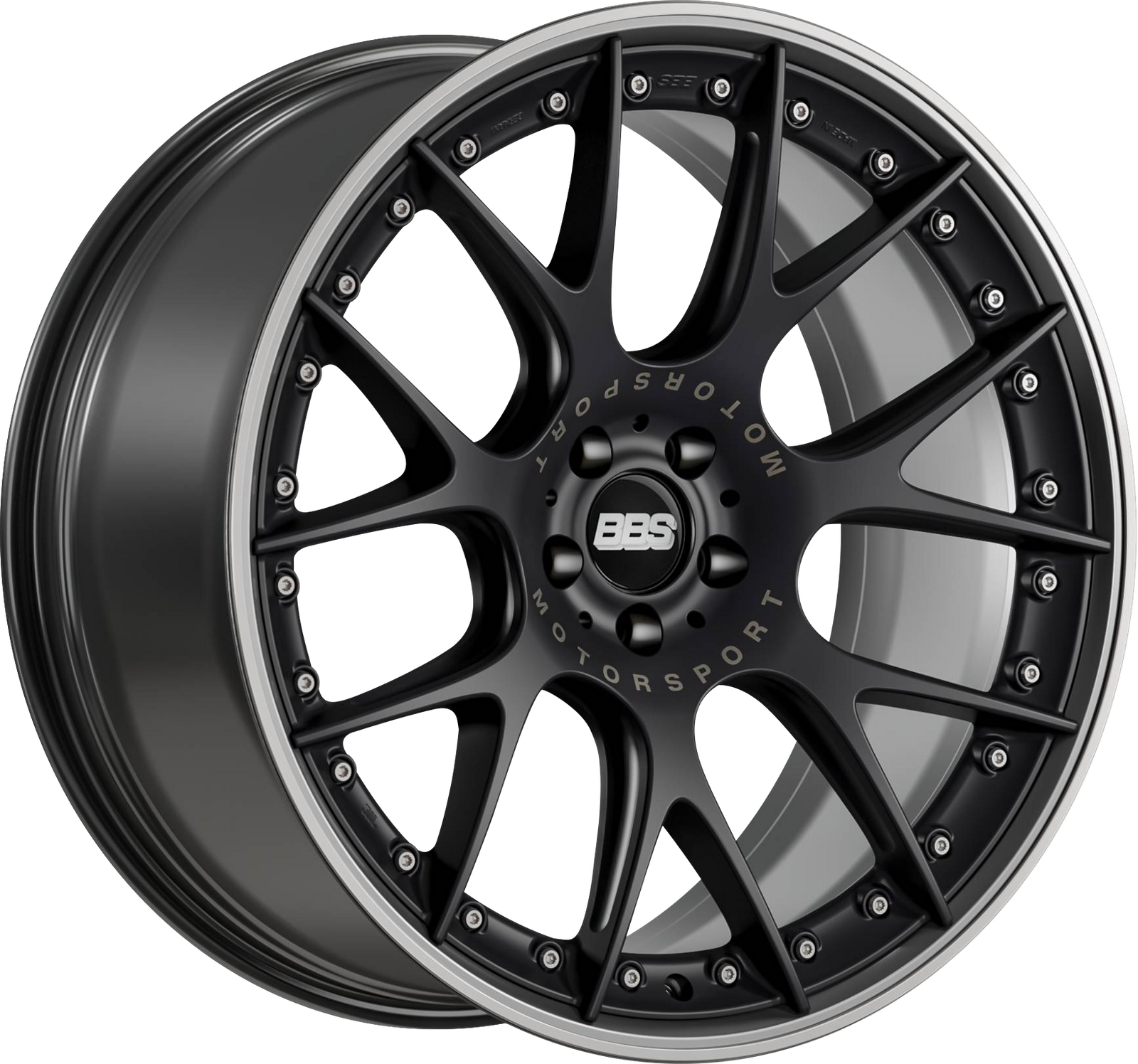 BBS CHRII 21x9.5 +30 5x112 66.5 BLACK w/STAINLESS LIP - Wheelwiz