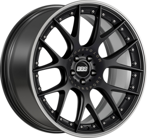 BBS CHRII 21x9 +24 5x112 66.5 BLACK w/STAINLESS LIP - Wheelwiz