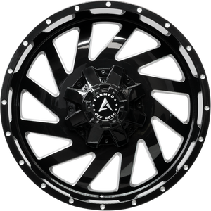 Armed Wheels Aggressor Gloss Black Milled 20x10 -24 Custom 87.1mm - Wheelwiz