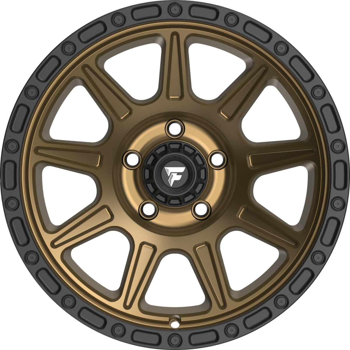 Fittipaldi FT104 Satin Bronze w/ Satin Black Lip 20x9 +18 8x180mm 124.3mm - Wheelwiz