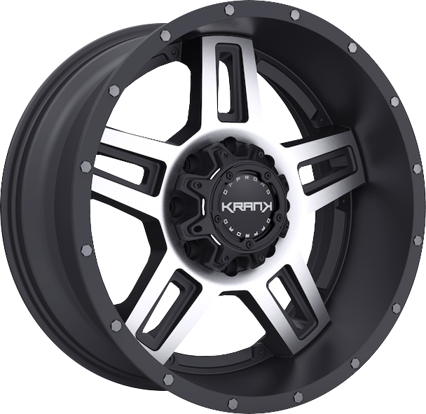 Krank Hammer Gloss Black w/ Machined Face 20x9 +18 6x135|6x139.7mm 108mm - Wheelwiz