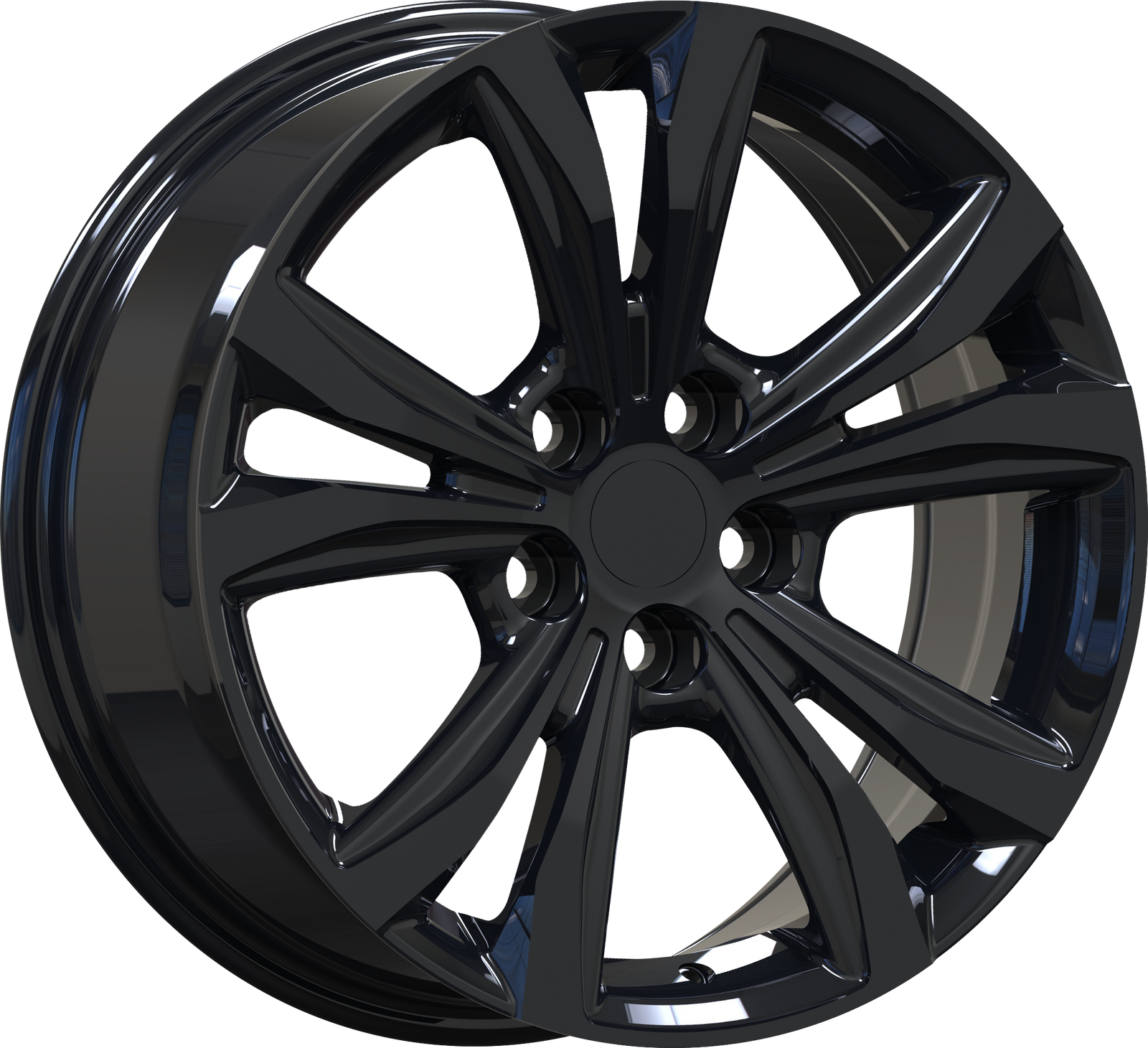YKW Replica MF15 Gloss Black 17x7.5 +35 5x114.3mm 60.1mm - Wheelwiz