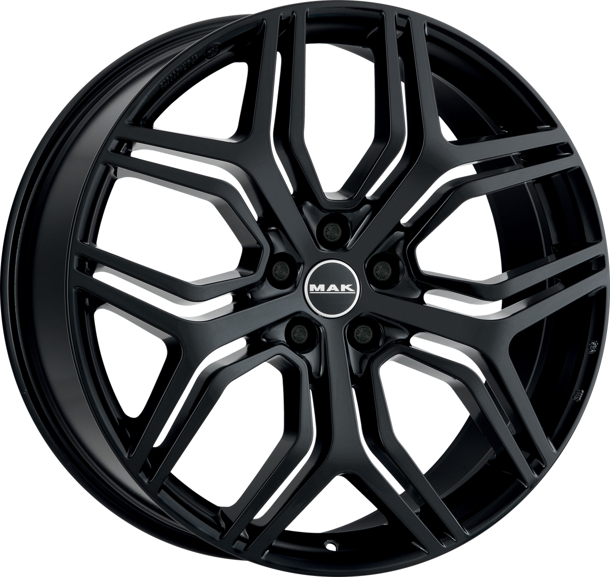 MAK KINGDOM Gloss Black 22x9.5 +43 5x108mm 63.4mm - Wheelwiz