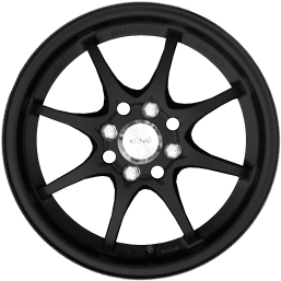 Konig Helium Matte Black 15x6.5 +40 4x100mm 73.1mm - Wheelwiz