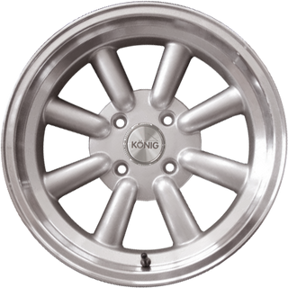 Konig Rewind Silver W/ Machined Lip 15x7 0 4x114.3mm 73.1mm