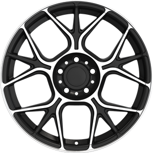 YKW Replica MR4 Gloss Black Machined 18x8 +35 5x114.3mm 72.6mm - Wheelwiz