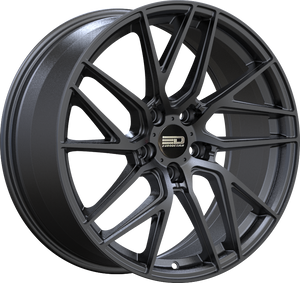 Euro Design Tech Matte Black 18x8 +42 5x100mm 56.1mm - WheelWiz