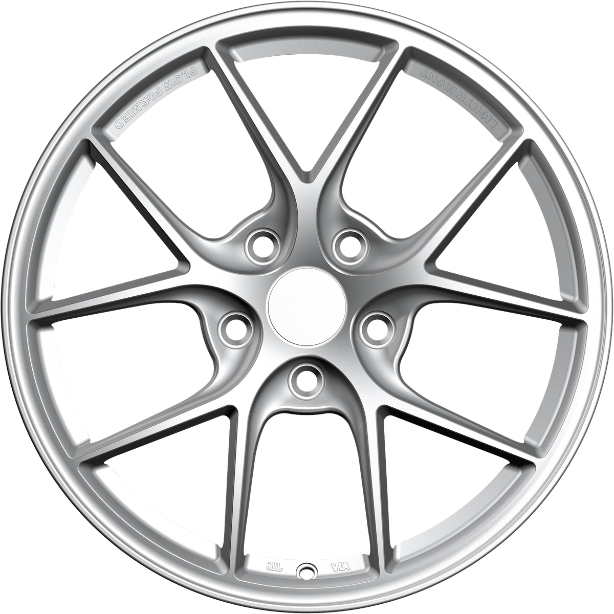 YKW Replica MF5 Silver 20x8.5 +35 5x114.3mm 72.6mm - Wheelwiz