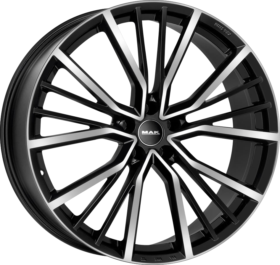 MAK UNION Black w/ Mirrored Face 21x9.5 +36 5x112mm 66.45mm - Wheelwiz