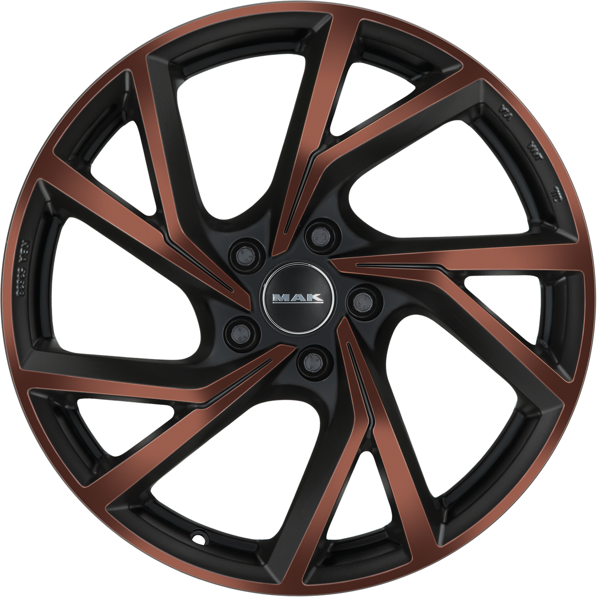 MAK Kassel Black and Bronze 18x8 +43 5x112mm 57.1mm - Wheelwiz