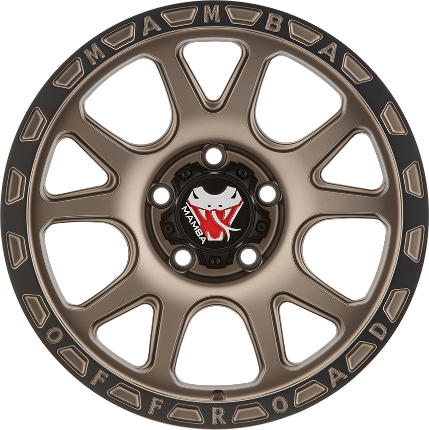 Mamba M27 Matte Bronze w/ Black Lip 18x9 +12 5x150mm 110.1mm - Wheelwiz