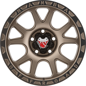 Mamba M27 Matte Bronze w/ Black Lip 17x9 -12 5x127mm 78.1mm - Wheelwiz