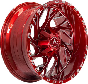 Armed Wheels Carnage Candy Red + Milling & Armed Writing 20x12 -44 Custom 87.1mm - Wheelwiz