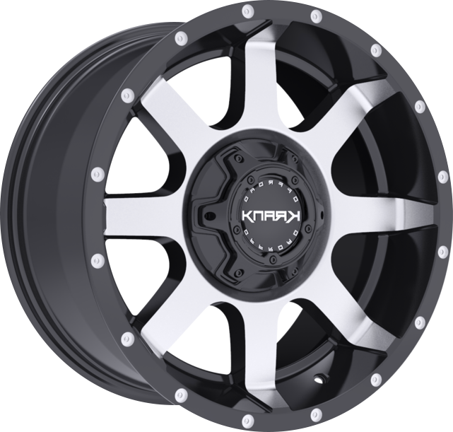 Krank Slick Gloss Black w/ Machined Face 17x9 +18 5x127|5x139.7mm 77.8mm - Wheelwiz