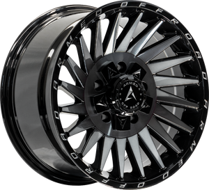 Armed Wheels Militia Gloss Black Machined + Tint 17x9 +12 5x127mm 78.1mm - Wheelwiz