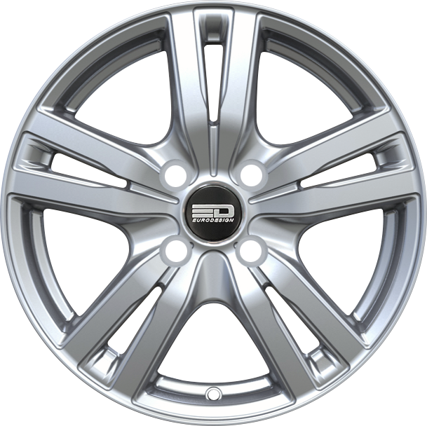 Euro Design Ottano - EFS Hyper Silver 16x6.5 +35 4x100|4x108|4x114.3|4x98mm 67.1mm - Wheelwiz