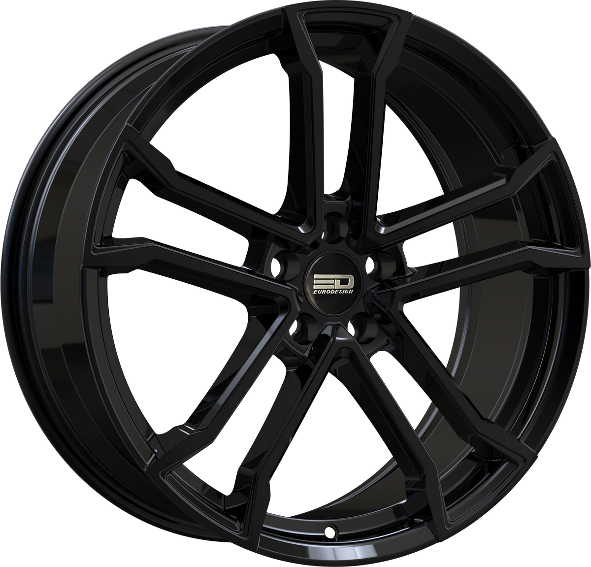 Euro Design Monaco Gloss Black 19x8.5 +40 5x108mm 63.4mm - Wheelwiz