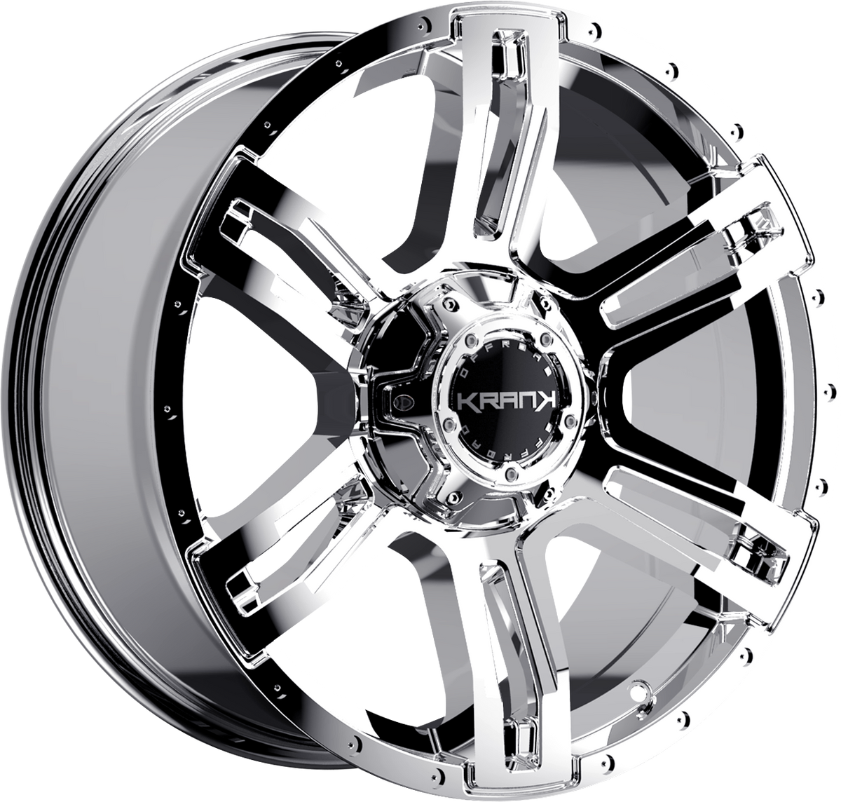 Krank Caliper Chrome 20x9 +18 6x135|6x139.7mm 108mm - Wheelwiz