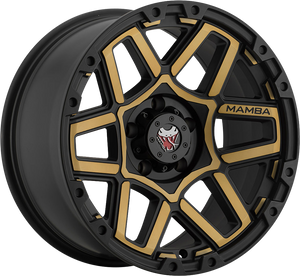 Mamba M23 Matte Black w/ Bronze Face 17x9 +12 5x139.7mm 108.1mm - Wheelwiz