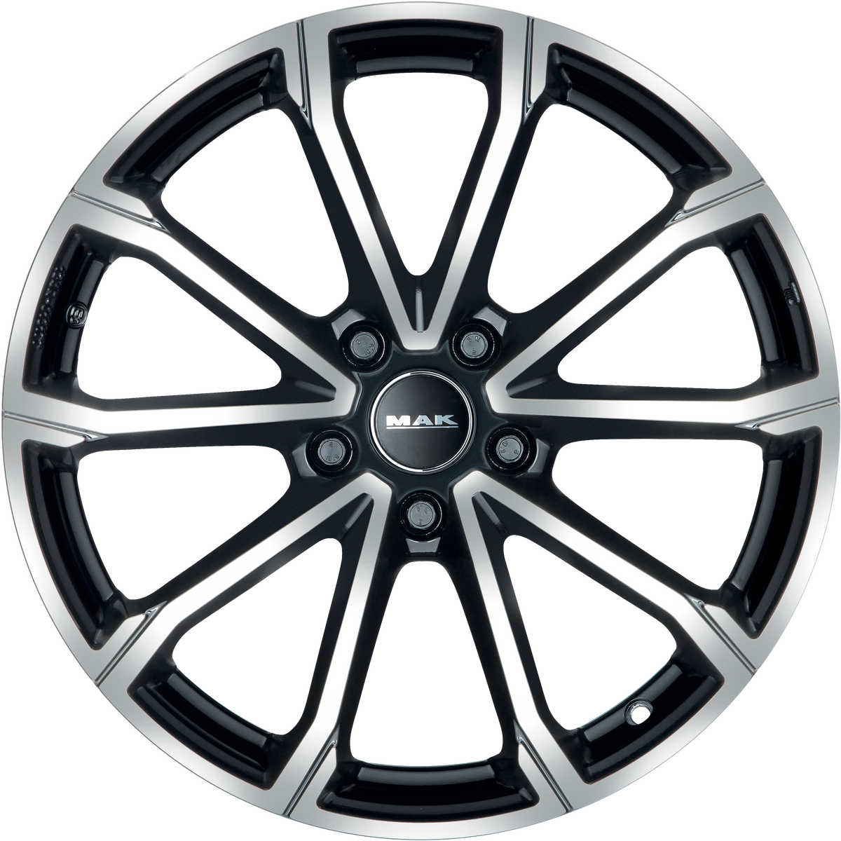 MAK Davinci Black Mirror 18x7.5 +48 5x112mm 57.1mm - Wheelwiz