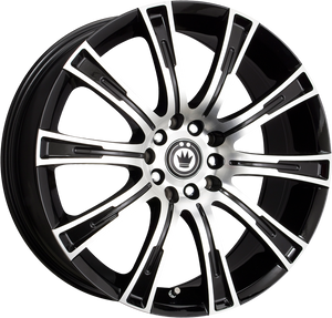 Konig Crown Gloss Black W/ Machined Face 16x7.5 +40 5x110|5x115mm 73.1mm - Wheelwiz
