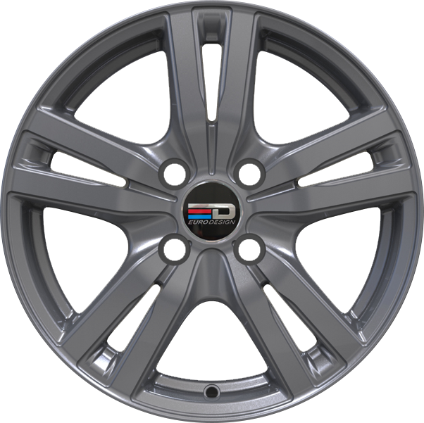 Euro Design Ottano - EFS Matte Gunmetal 15x6 +35 4x100|4x108|4x114.3|4x98mm 67.1mm - Wheelwiz