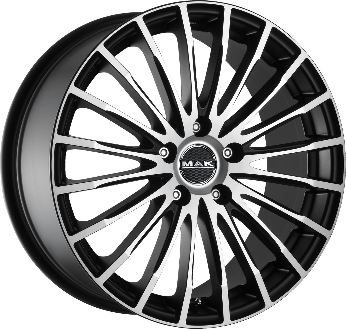 MAK FATALE Ice Black 19x8.5 +38 5x108mm 72mm - Wheelwiz